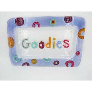 Lori Siebert by Silvestri Goodies Art Glass Serving Platter Tray